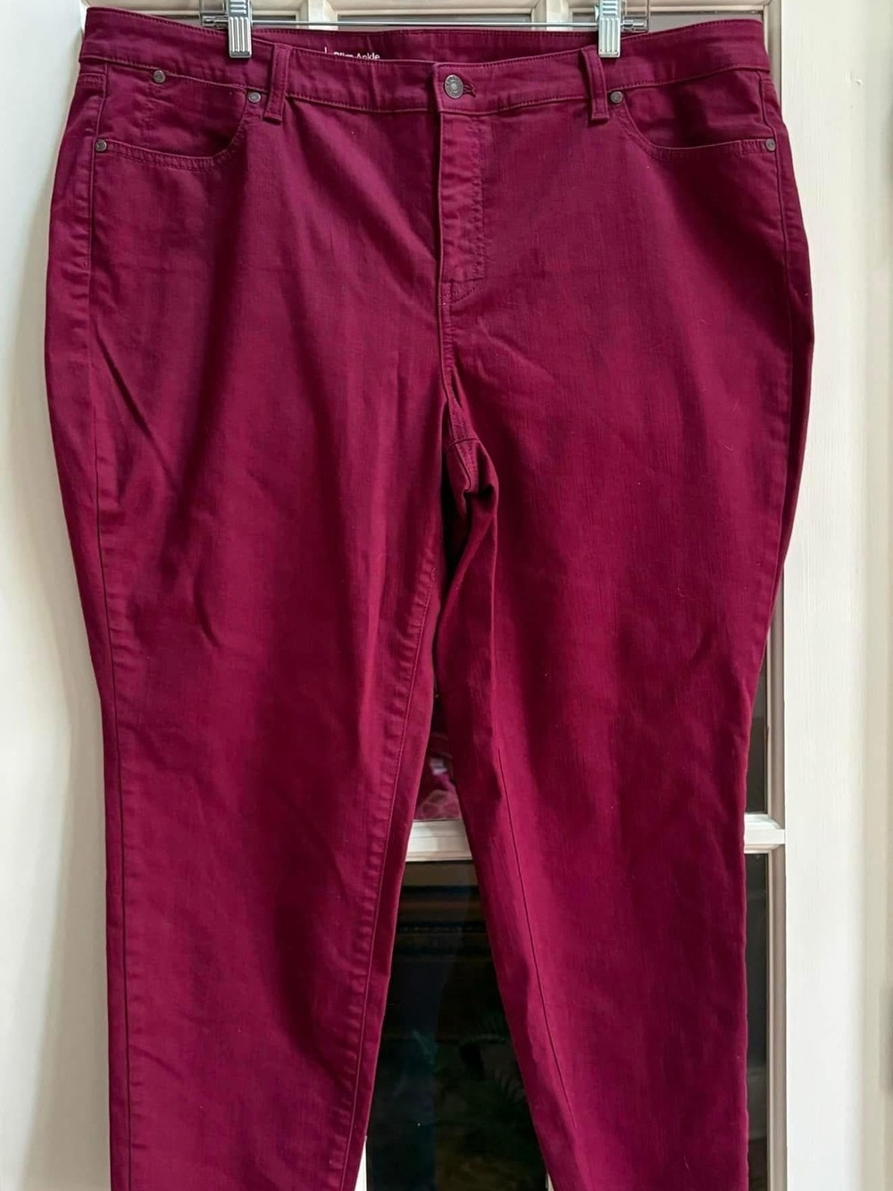 Talbots Cropped Jeans in Deep Berry